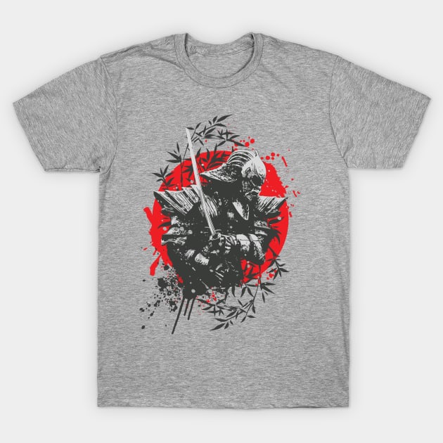 Black Samurai T-Shirt by Sitchko